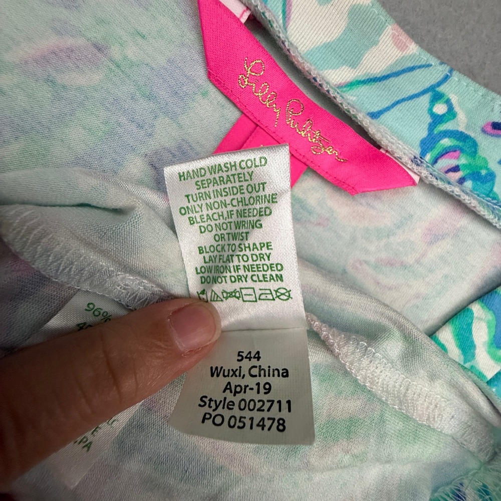 Lilly Pulitzer Karlie Wrap Romper Women Medium Amethyst Tint Crayesa Floral Wrap - Picture 16 of 16